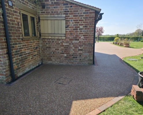 large resin patio completed in Northants